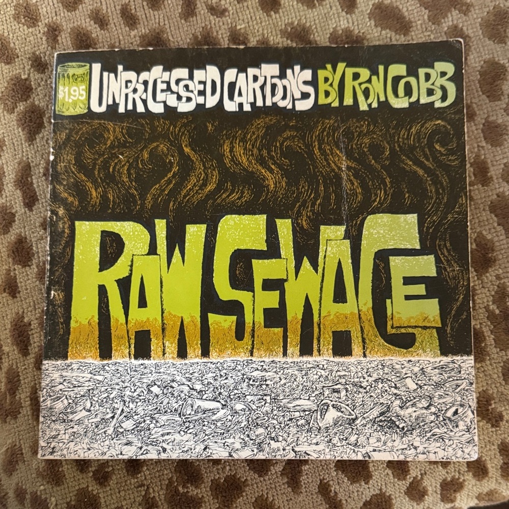 Vintage Green and Black Raw Sewage 1970s Book